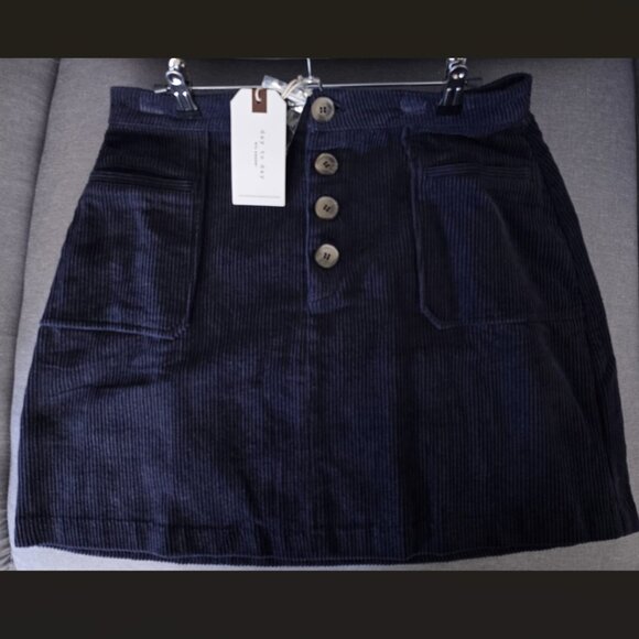 Blu Pepper Dresses & Skirts - BLU PEPPER Corduroy Mini Skirt With Front Pockets
